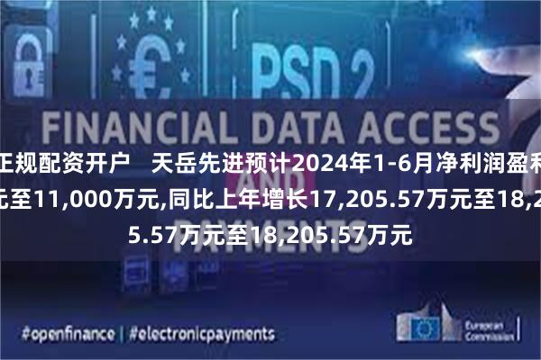 正规配资开户   天岳先进预计2024年1-6月净利润盈利10,000万元至11,000万元,同比上年增长17,205.57万元至18,205.57万元