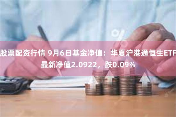 股票配资行情 9月6日基金净值：华夏沪港通恒生ETF最新净值2.0922，跌0.09%