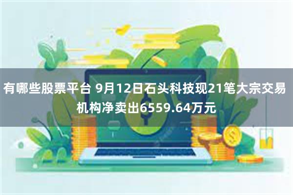 有哪些股票平台 9月12日石头科技现21笔大宗交易 机构净卖出6559.64万元