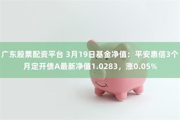 广东股票配资平台 3月19日基金净值：平安惠信3个月定开债A最新净值1.0283，涨0.05%